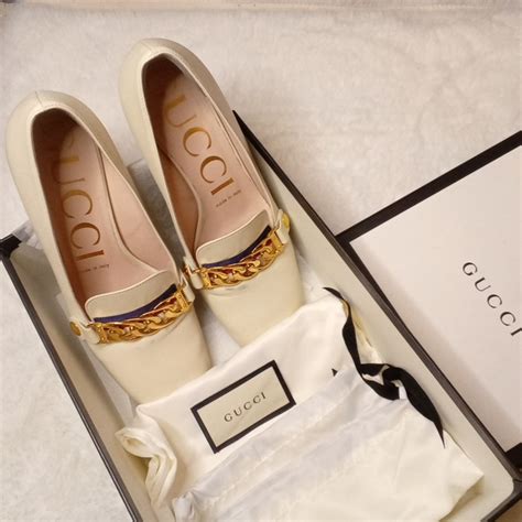 gucci sylvie loafer white|blue Gucci loafers women's.